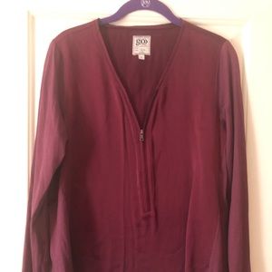 GoSilk burgundy shirt excellent condition